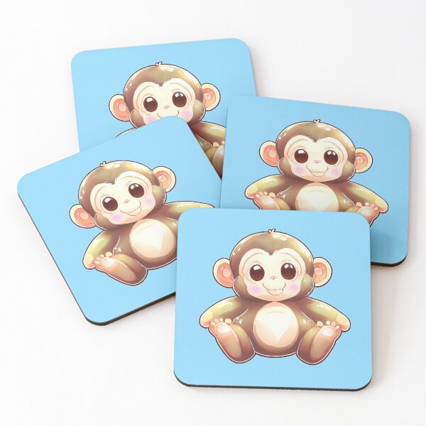 Item preview, Monkey Cute Funny Animal Wildlife Drawing designed and sold by Girih.