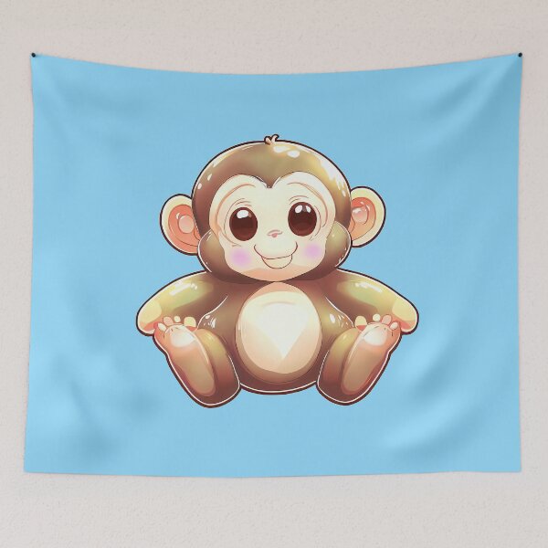 Item preview, Monkey Cute Funny Animal Wildlife Drawing designed and sold by Girih.