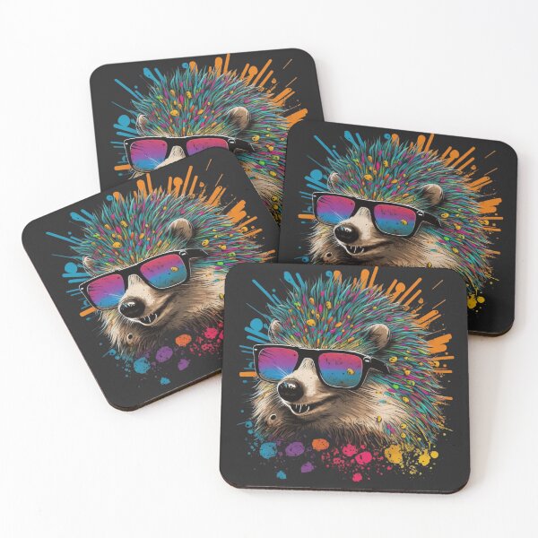 Item preview, FUNNY HEDGEHOG WITH SMILING STREET ART GRAFFITI designed and sold by CRAZY&ART.