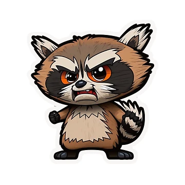 Artwork thumbnail, Angry Racoon by StudioRobinNL