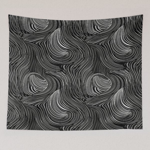 Item preview, Swirls, curves and perpendicular lines in an intricate pattern designed and sold by taoman.