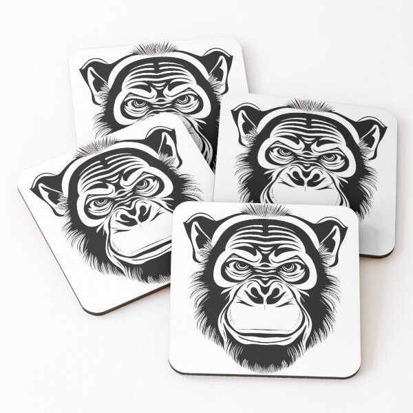 Item preview, Chimp black and white portrait No.2 designed and sold by Artistic Fusion Lab.
