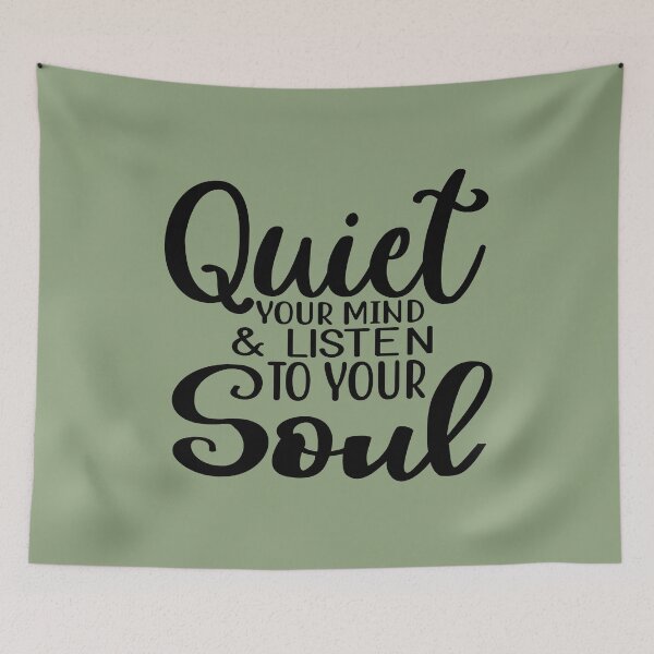 Item preview, Yoga Quote Quiet Your Mind and Listen To Your Soul Motivational Saying designed and sold by SoccaTamam.