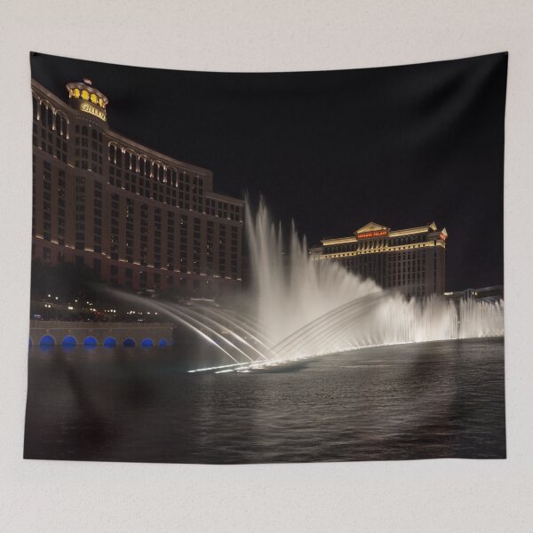 Item preview, Midnight Fountain Dance - Bellagio and Caesars Palace Las Vegas Nevada designed and sold by Georgia Mizuleva.