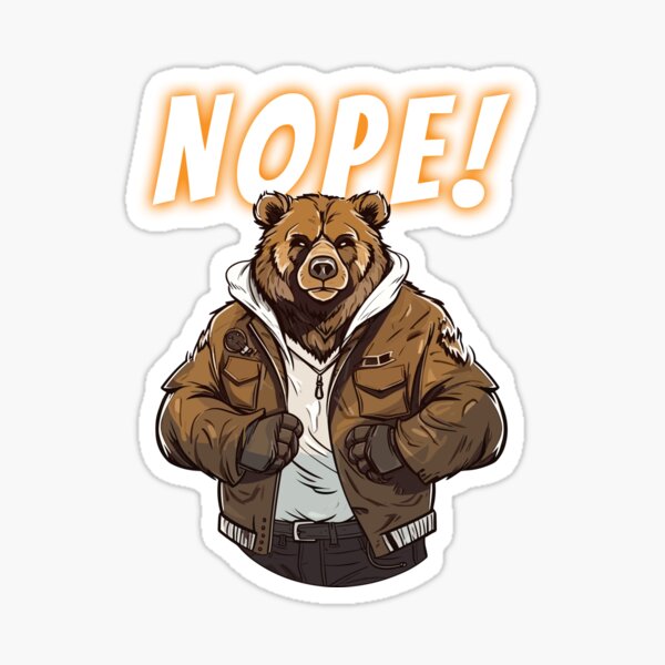 Menacing Grizzly Sticker for Sale by Sisbam