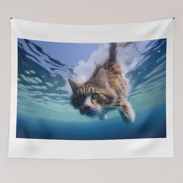 Item preview, swimming cat designed and sold by SuperSousou.