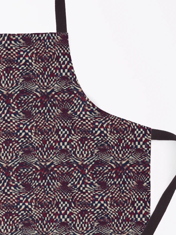 Thumbnail 3 of 6, Apron, Optical illusions pattern designed and sold by PatternSummit.