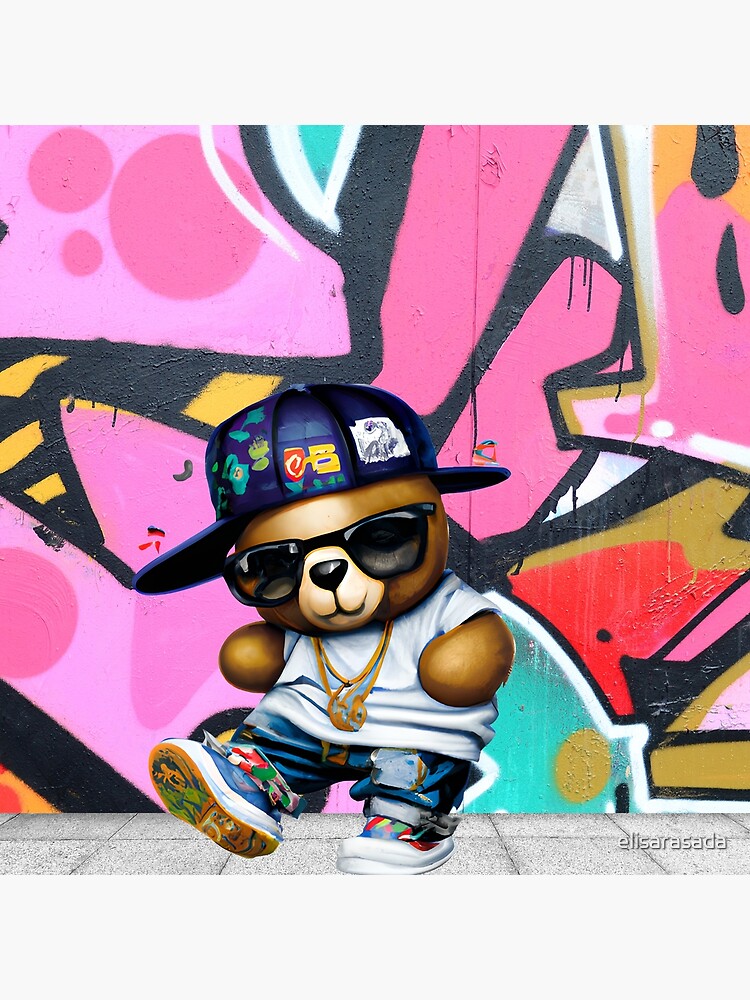 Graffiti Teddy Bear Hip Hop Teddy Bear Gangster Teddy Bear 