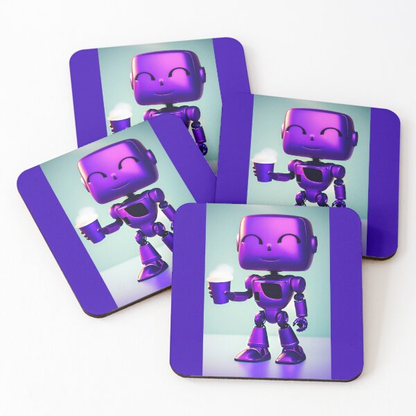 Item preview, Coffee time with little robot designed and sold by Tw1nsAIArt.