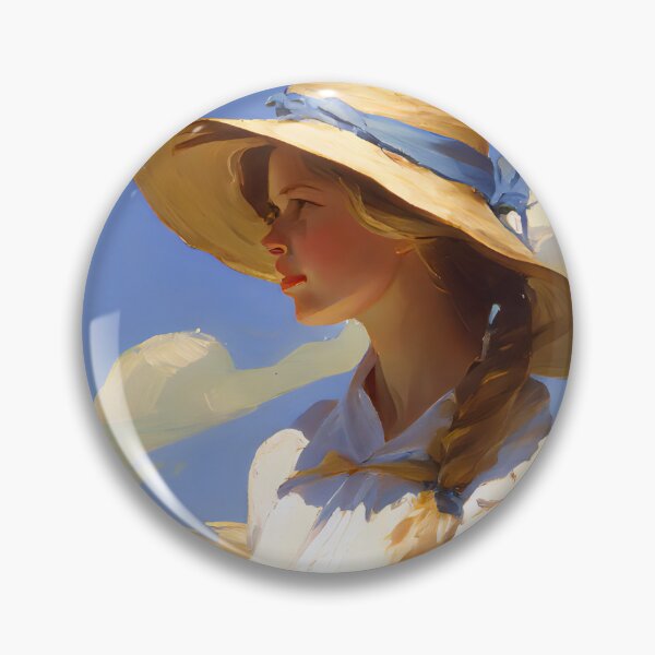Item preview, Girl with strawhat in cornfield designed and sold by AIArtShopPro.