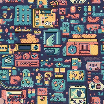 Artwork thumbnail, Pixel art pattern by PatternSummit