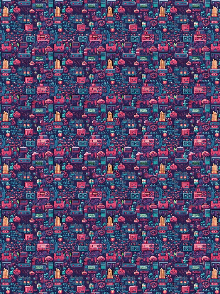 Thumbnail 3 of 3, Scarf, Pixel art pattern designed and sold by PatternSummit.