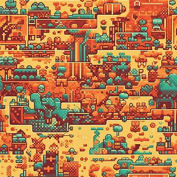 Artwork thumbnail, Pixel art pattern by PatternSummit