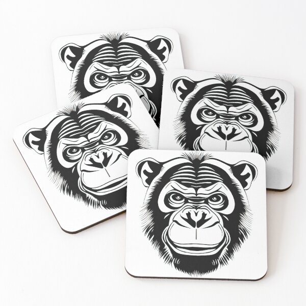 Item preview, Chimp black and white portrait No.3 designed and sold by Artistic Fusion Lab.