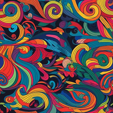 Aperçu de l'œuvre Psychedelic swirls pattern de PatternSummit
