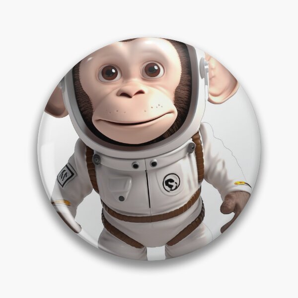 Item preview, Astronaut style cute monkey, chimpanzee isolated object 2 designed and sold by jetaiart.