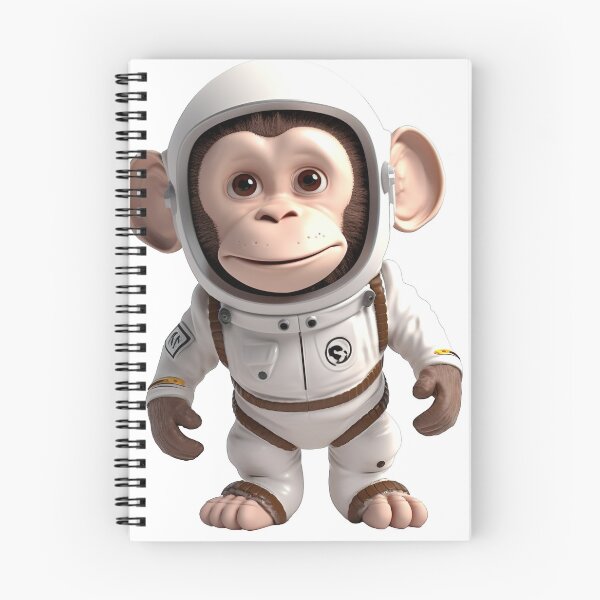 Item preview, Astronaut style cute monkey, chimpanzee isolated object 2 designed and sold by jetaiart.