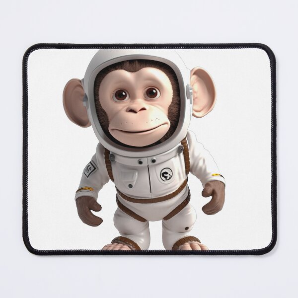 Item preview, Astronaut style cute monkey, chimpanzee isolated object 2 designed and sold by jetaiart.