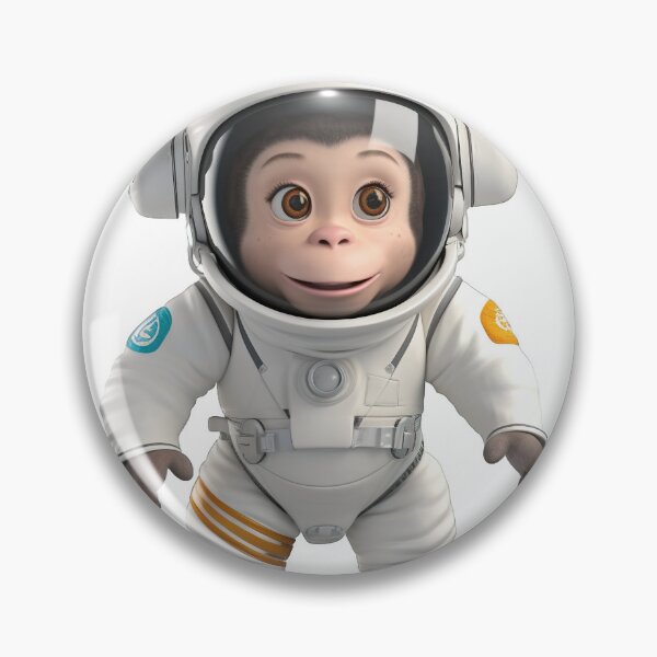 Item preview, Astronaut style cute monkey, chimpanzee isolated object 3 designed and sold by jetaiart.
