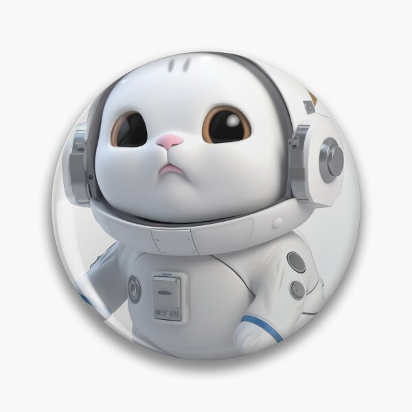Item preview, Astronaut style cute cat, kitten isolated object 4 designed and sold by jetaiart.