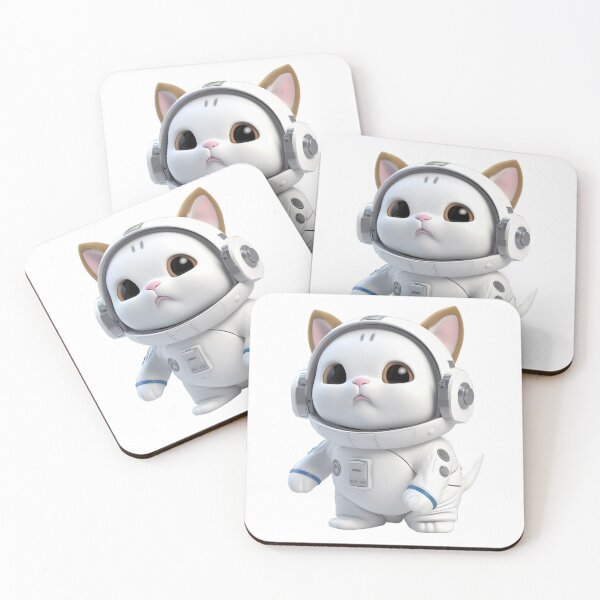 Artikelvorschau, Astronaut style cute cat, kitten isolated object 4 entworfen und verkauft von jetaiart.