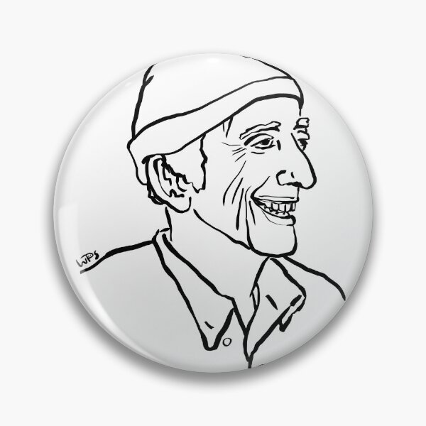 Item preview, Jacques Cousteau outline designed and sold by WhenPigsSwim.