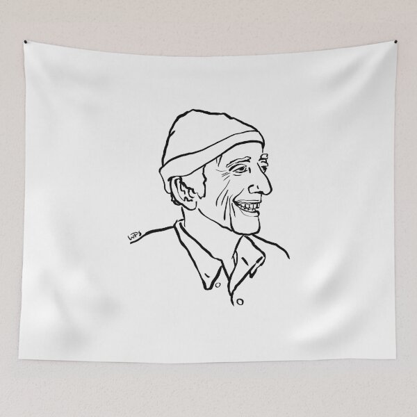 Item preview, Jacques Cousteau outline designed and sold by WhenPigsSwim.