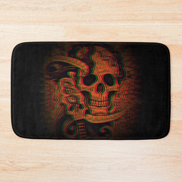 Item preview, psychedelic skull in red monochrome designed and sold by weirdove.