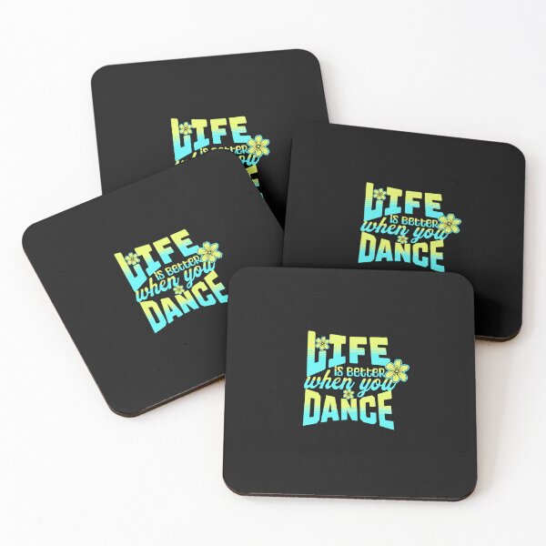 Item preview, Life is Better when You Dance Retro Floral Typography Quote designed and sold by thedazzlingmonk.