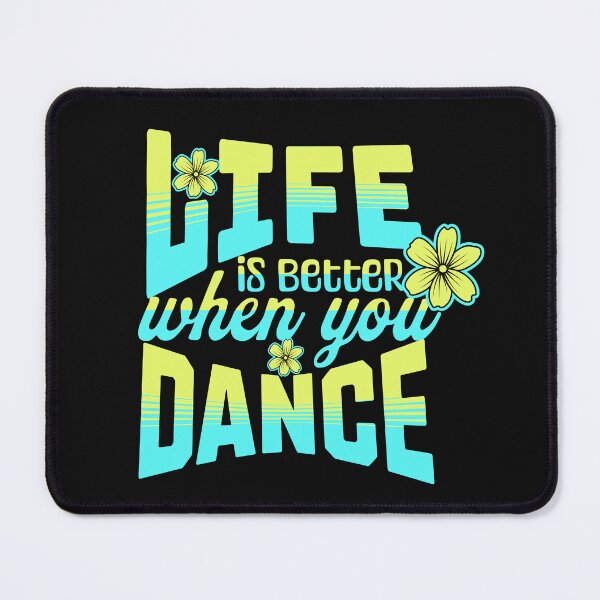 Item preview, Life is Better when You Dance Retro Floral Typography Quote designed and sold by thedazzlingmonk.