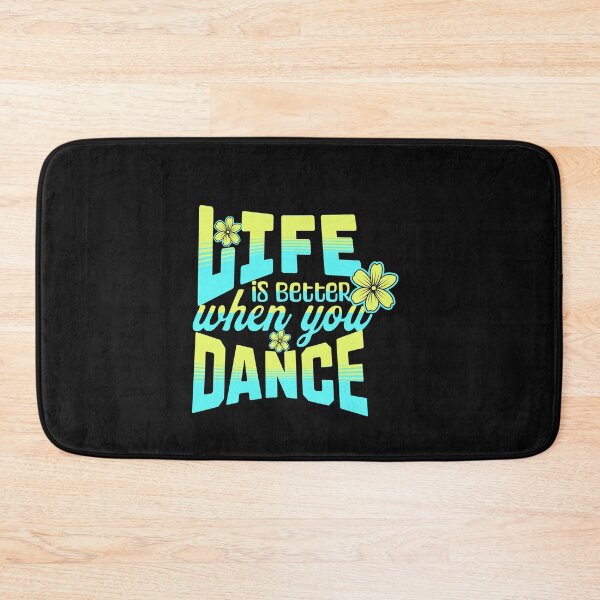 Item preview, Life is Better when You Dance Retro Floral Typography Quote designed and sold by thedazzlingmonk.