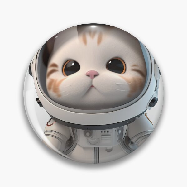 Item preview, Astronaut style cute cat, kitten isolated object 6 designed and sold by jetaiart.