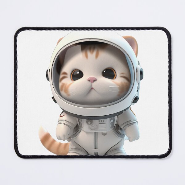 Item preview, Astronaut style cute cat, kitten isolated object 6 designed and sold by jetaiart.