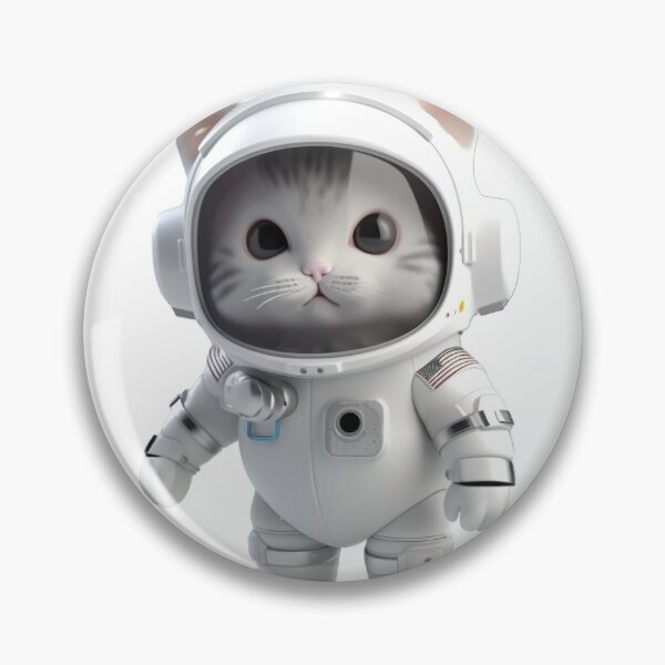 Item preview, Astronaut style cute cat, kitten isolated object 8 designed and sold by jetaiart.
