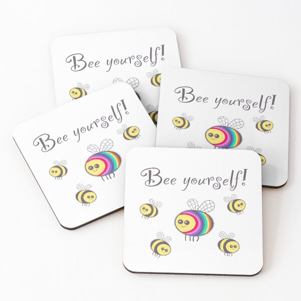 Item preview, Bee yourself on white designed and sold by QuirkyBeez.