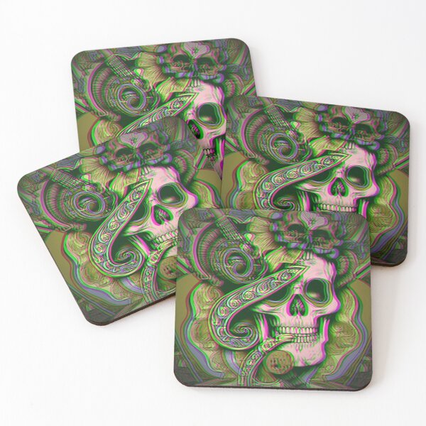 Item preview, vintage style psychedelic skull designed and sold by weirdove.