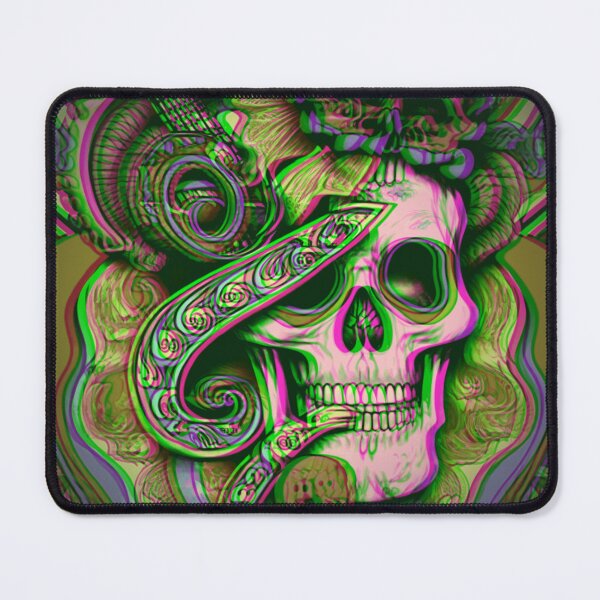 Item preview, vintage style psychedelic skull designed and sold by weirdove.