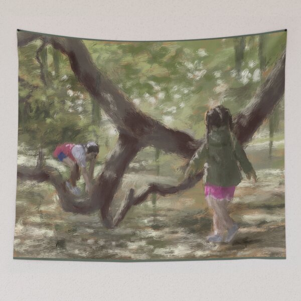 Item preview, Climbing The Live Oak Tree designed and sold by TheArtCave.