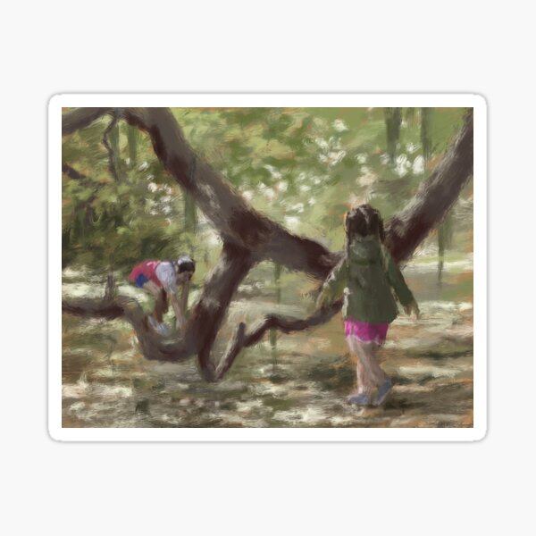 Item preview, Climbing The Live Oak Tree designed and sold by TheArtCave.