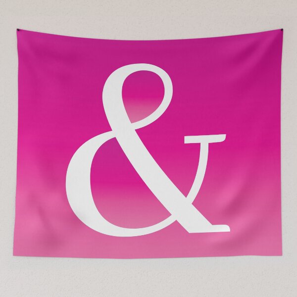 Item preview, Pink Gradient Ampersand (Inverted) designed and sold by PrettySimple Graphic Design.