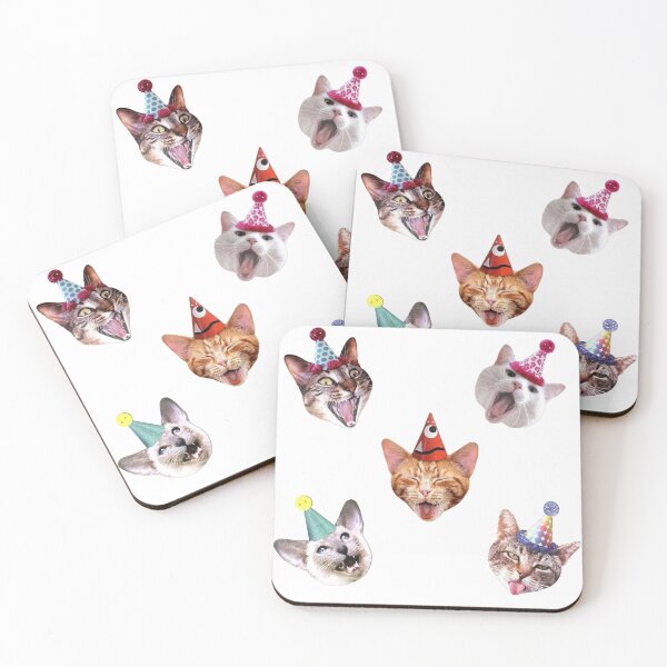Item preview, Birthday Party Cats designed and sold by LovePropaganda.