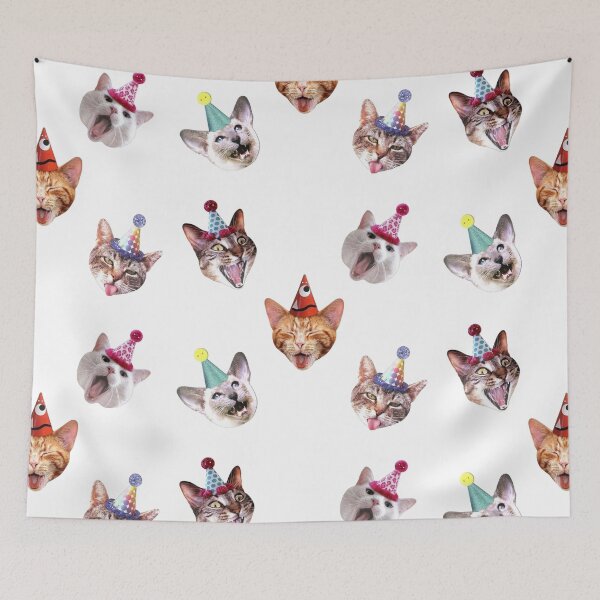 Item preview, Birthday Party Cats designed and sold by LovePropaganda.