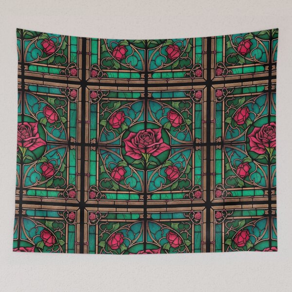 Item preview, Baroque Elegant Extravagant Stained Glass Rose designed and sold by Mumzy2many.