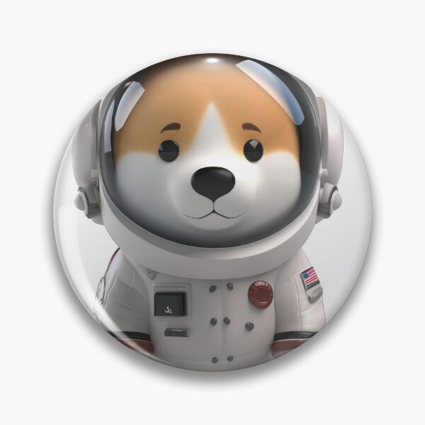Item preview, Astronaut style shiba inu dog, kitten isolated object 11 designed and sold by jetaiart.