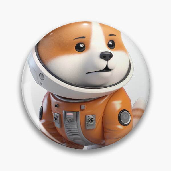 Item preview, Astronaut style shiba inu dog, kitten isolated object 12 designed and sold by jetaiart.