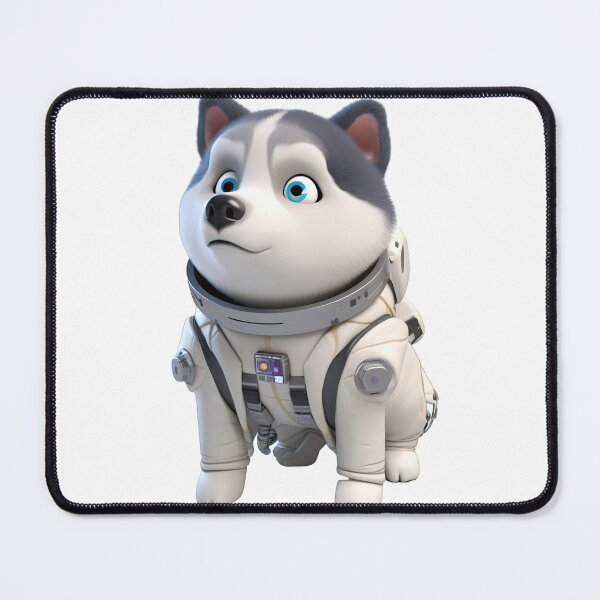 Item preview, Astronaut style Siberian Husky dog, kitten isolated object 13 designed and sold by jetaiart.