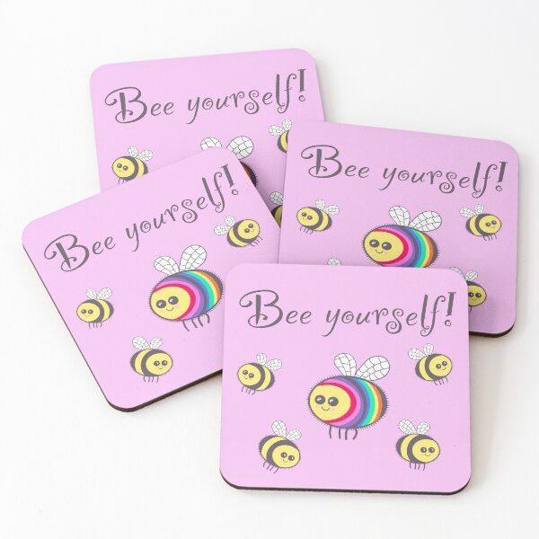 Item preview, Bee Yourself on pink designed and sold by QuirkyBeez.