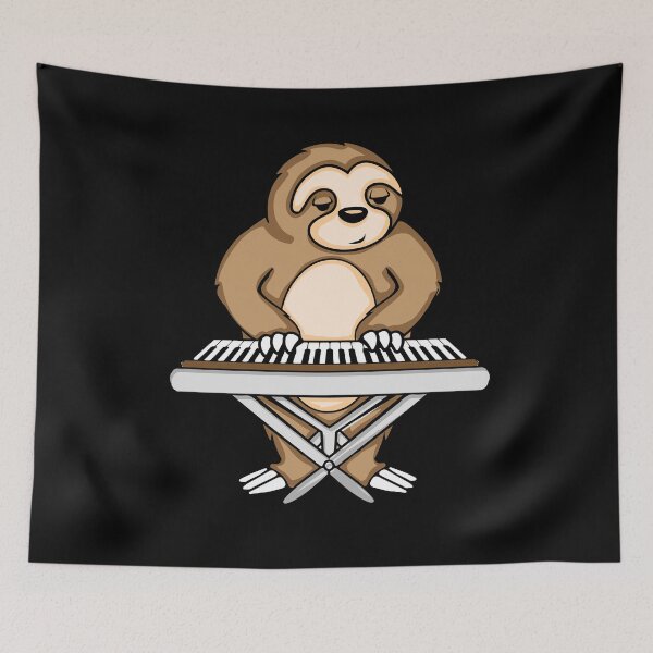 Item preview, Keyboard Piano Player Kids Music Sloth Gift Keyboard designed and sold by DSWShirts.