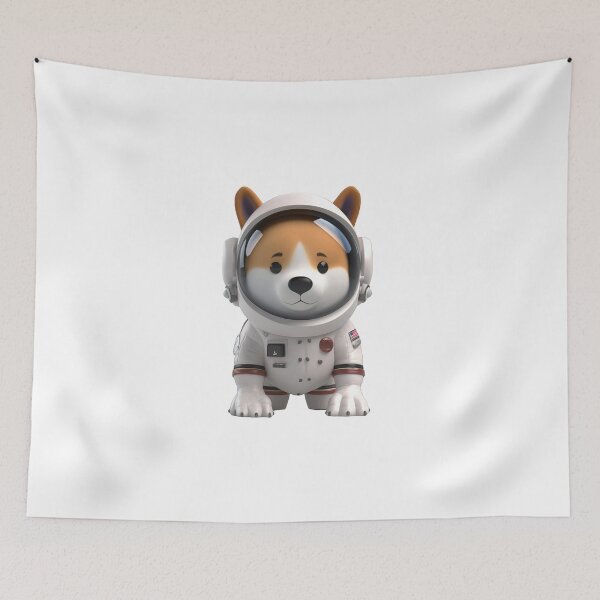 Item preview, Astronaut style shiba inu dog, kitten isolated object 11 designed and sold by jetaiart.