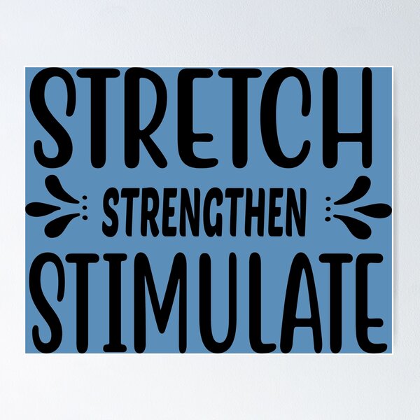 Item preview, Yoga Quote Stretch Strengthen Stimulate Motivational Saying designed and sold by SoccaTamam.